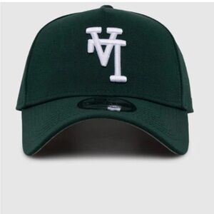 New Era Dark Green Dodgers Cap with White Logo upside down